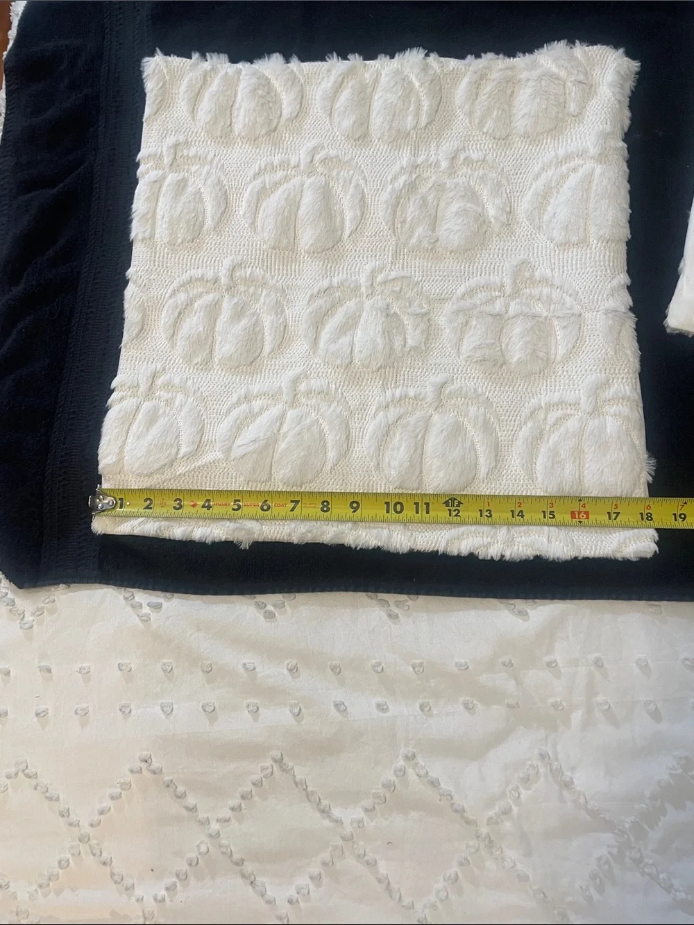 White Textured Pumpkin Pillow Covers - Set of 2 new